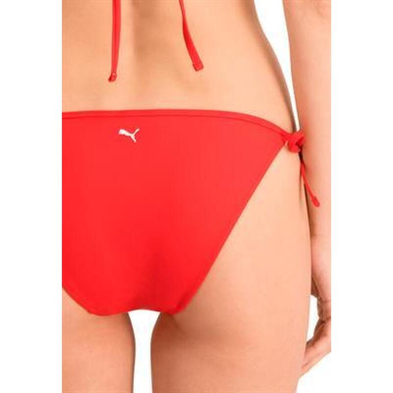 Bas de bikini avec liens à nouer pour femmes PUMA Swim Rouge