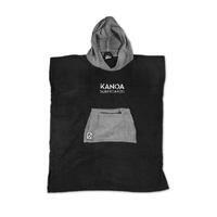 Poncho noir avec poche kangourou zippée