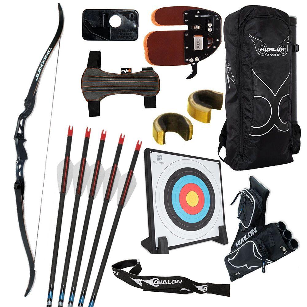 MERLIN ARCHERY MAC Teen Premium Complete Starter Set With Target - RH - Black