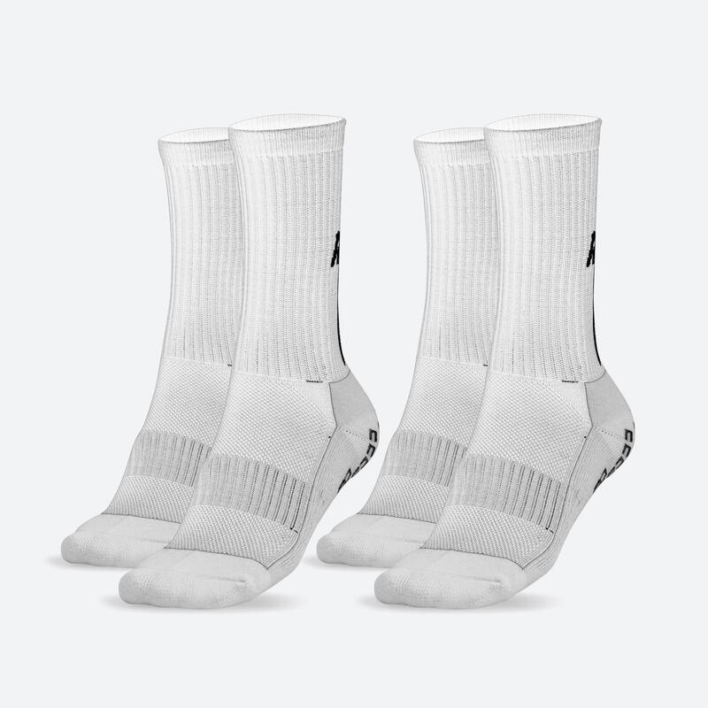 Pack meias técnicas HALF-CAÑA branco/cinzento – NOX