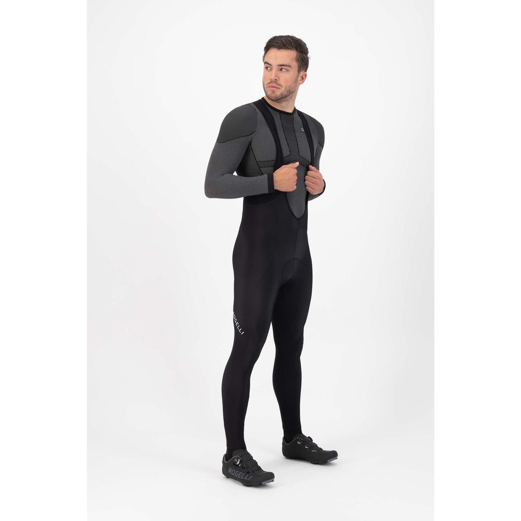 Culotte largo de ciclismo Con tirantes Hombres Nero Decathlon