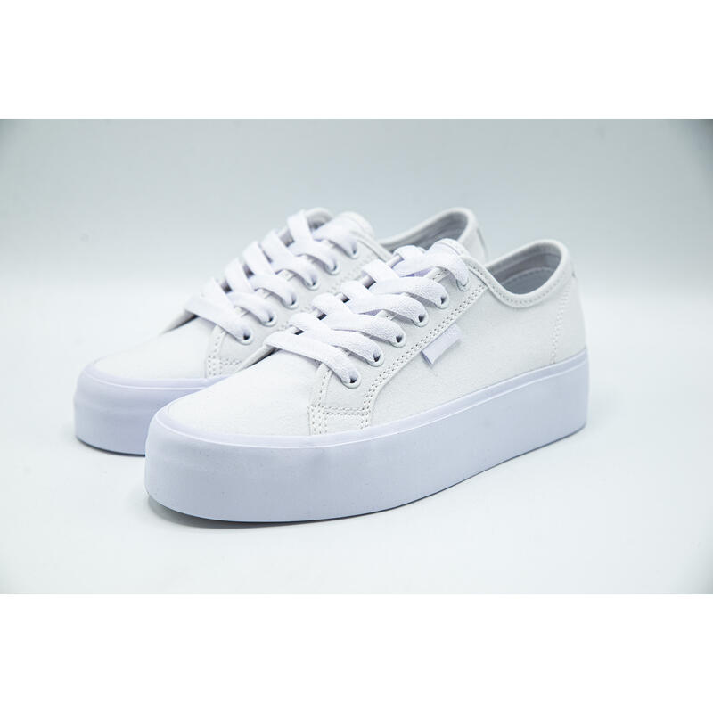 Baskets DC Shoes cu platforma Manual Platform, Blanc, Femmes