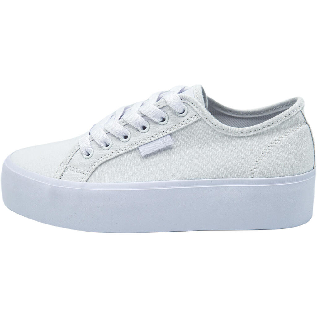 Sneakers DC Shoes cu platforma Manual Platform, White, Women
