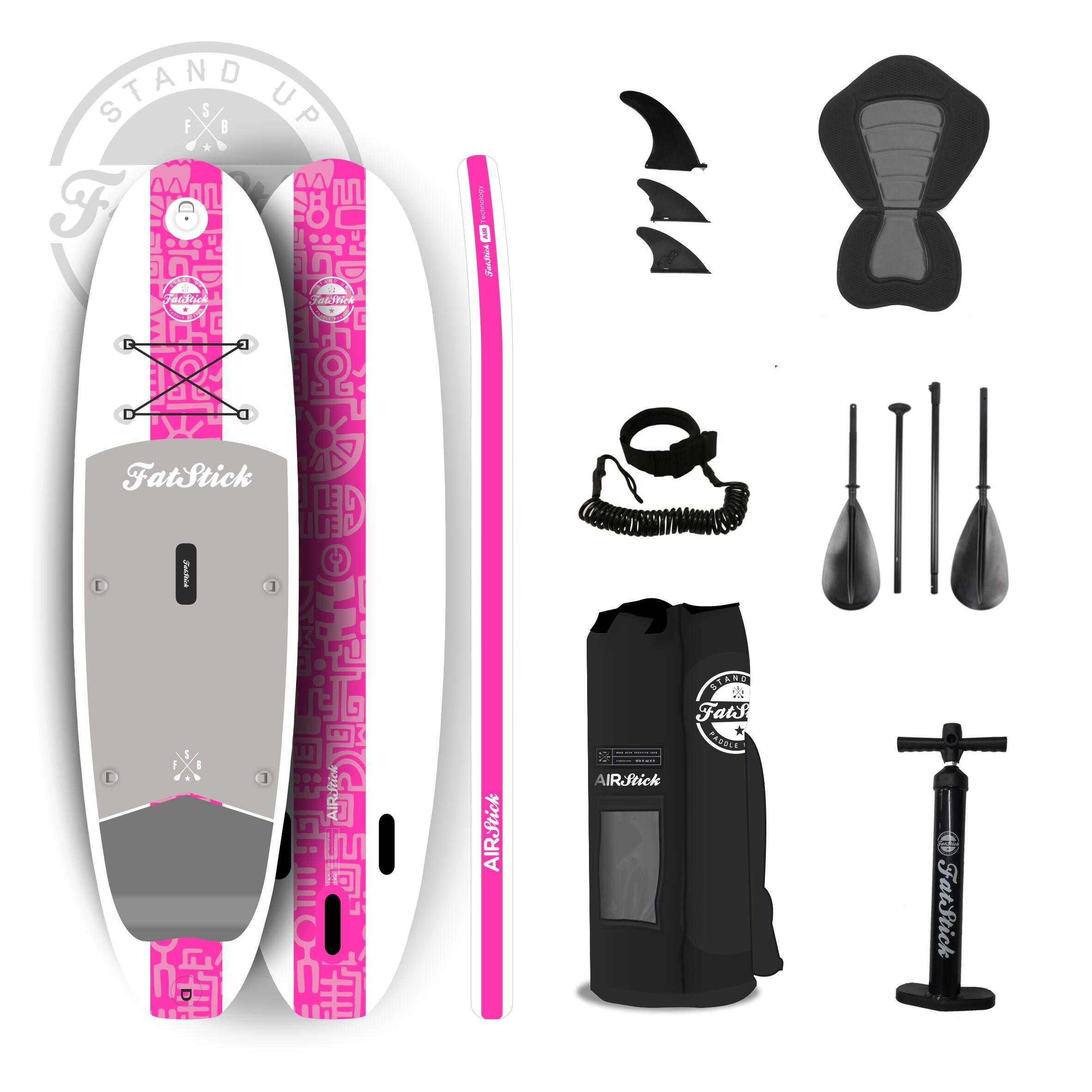 FATSTICK FatStick Pink AirStick 10'6 Inflatable Stand Up Paddle Board