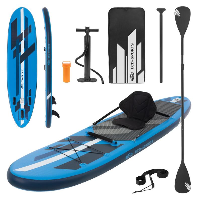 Tabla de Stand Up Paddle con Asiento de Kayak 320x82x15cm Negro