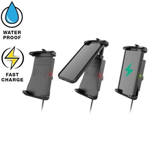 Chargeur sans fil pour smartphone base rail de kayak