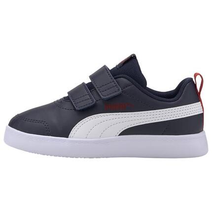Baskets Courtflex V2 Enfant PUMA Cool Light Gray Active Red