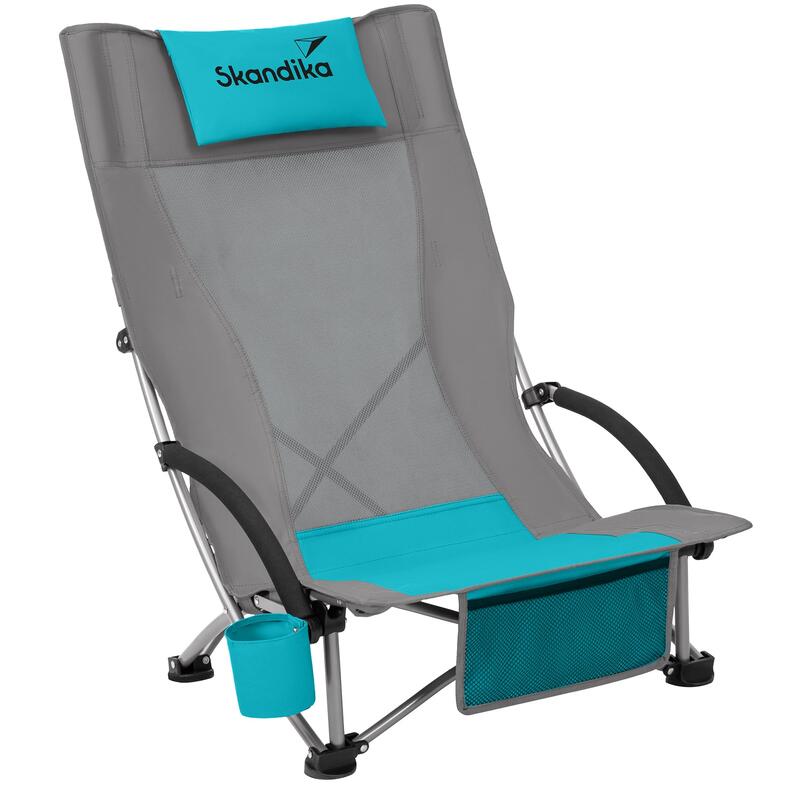 Oorlogszuchtig vaardigheid Schaar Beach - opvouwbare strandstoel - opvouwbare campingstoel - Max. 136 kg -  Grijs | SKANDIKA | Decathlon.nl
