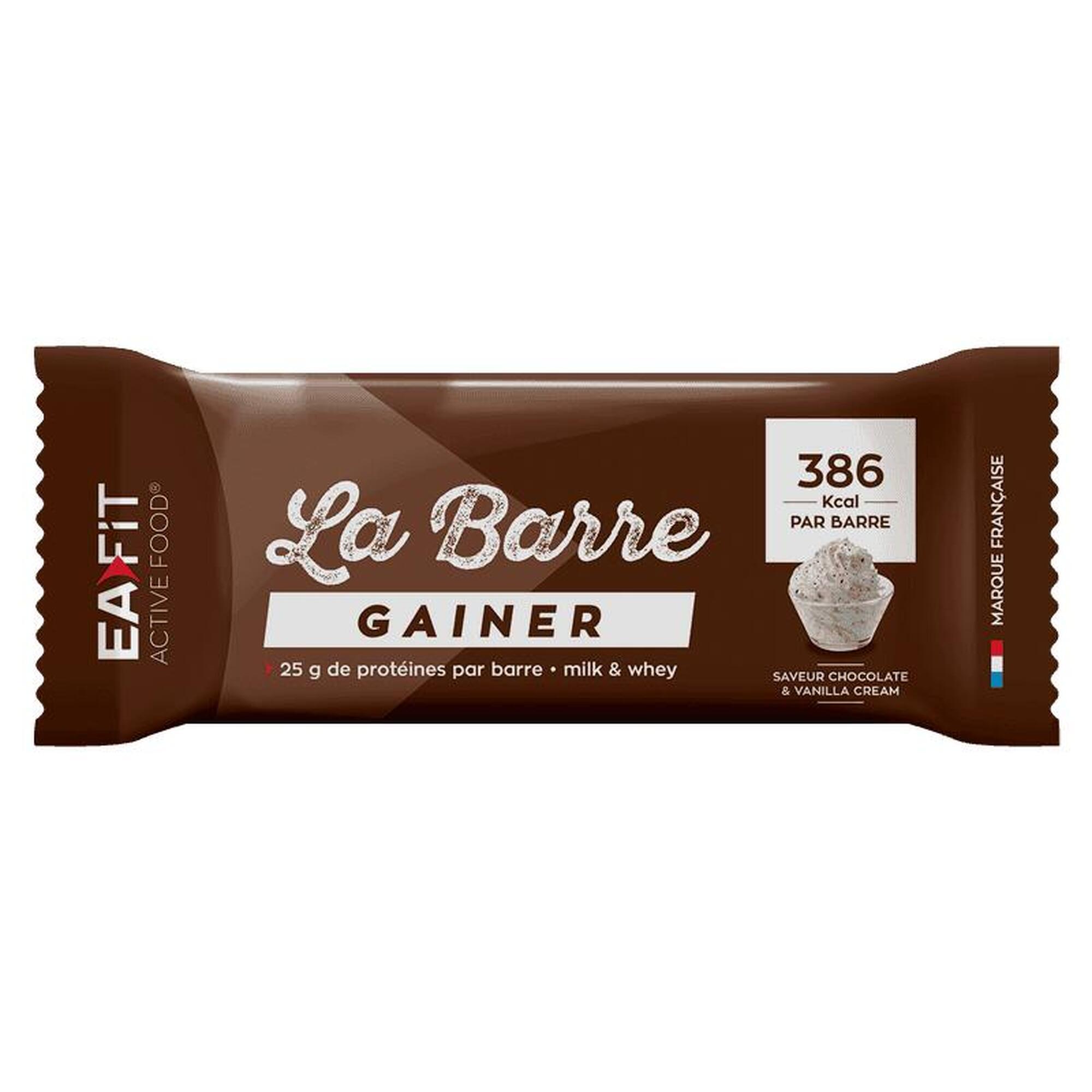LA BARRE GAINER Chocolate & Vanilla Cream - PRESENTOIR de 16