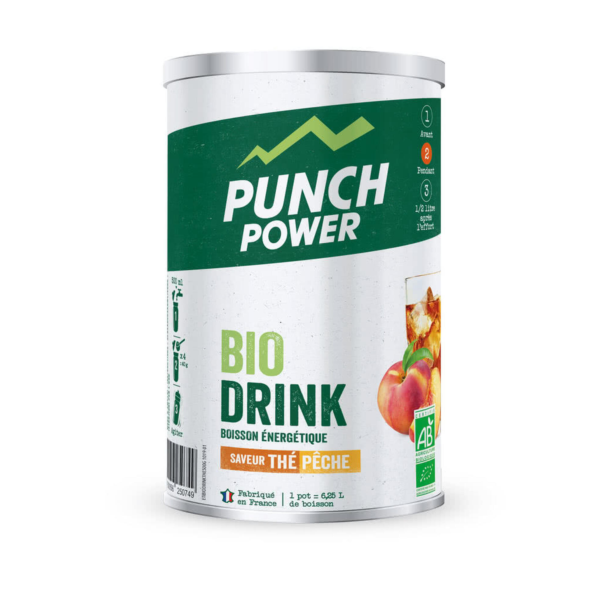 Punch Power Biodrink 500 g - Thé-pêche