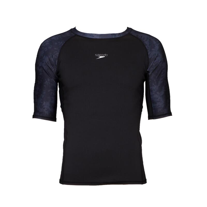 MEN PERFORMANCE SHORT SLEEVES RASHGUARD - BLACK/OXID GREY