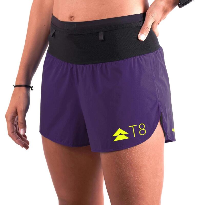 女士運動跑步短褲 - 紫色