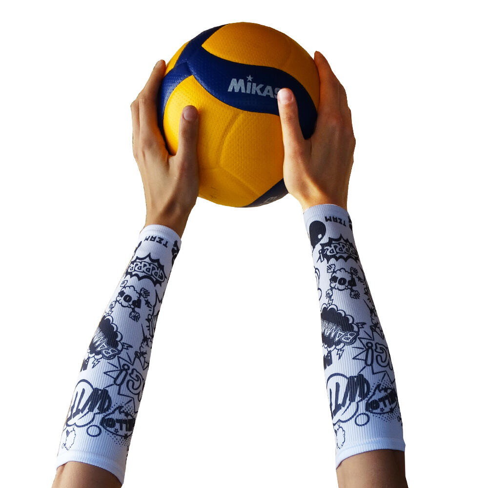 Rękawki siatkarskie unisex JG TEAM prążkowane krótkie 3/5