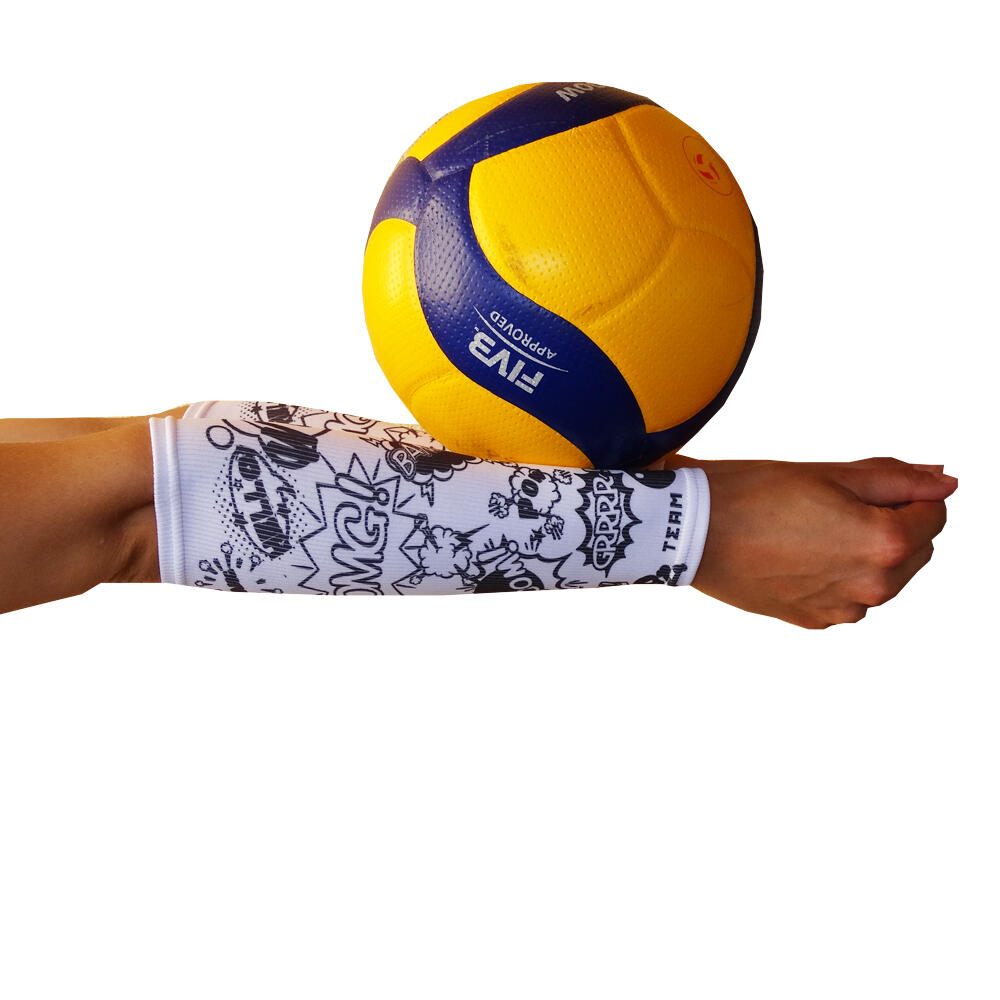 Rękawki siatkarskie unisex JG TEAM prążkowane krótkie 2/5