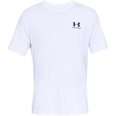 T-shirt under armour sportstyle left chest, zwart, mannen