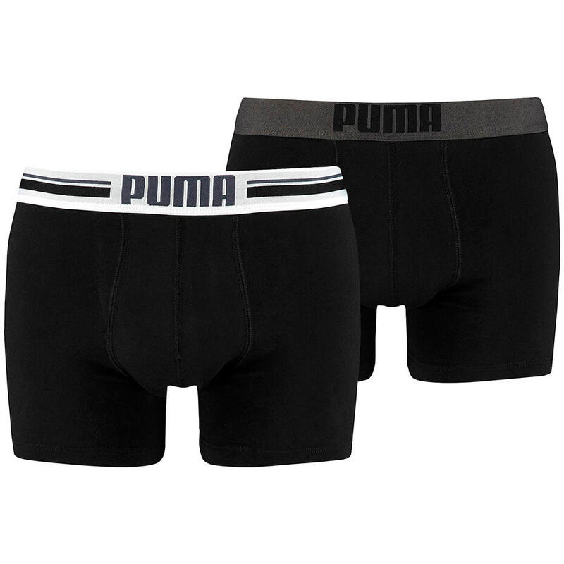 Bokserki treningowe męskie Puma Placed Logo Boxer 2 pack