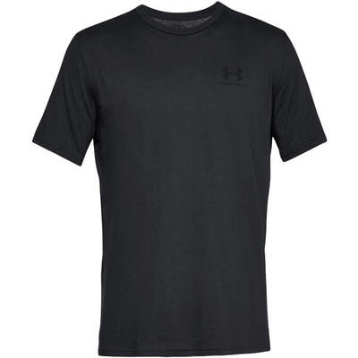 T-shirt under armour sportstyle left chest. zwart. mannen