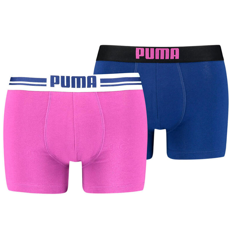 Bokserki treningowe męskie Puma Placed Logo Boxer 2 pack