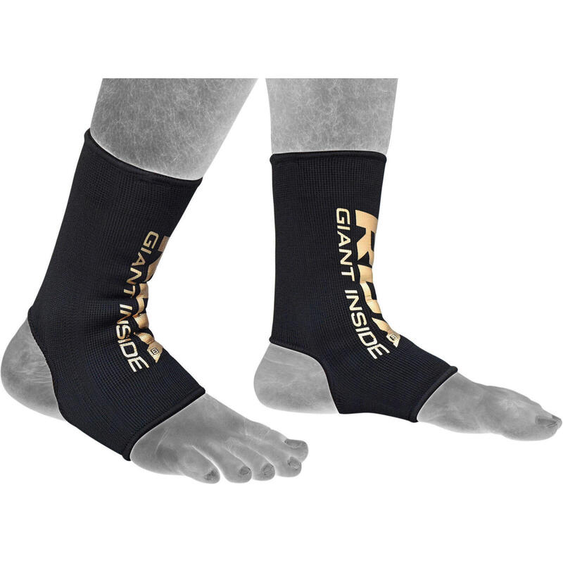 Manga de tornozelo de meias - Protector de tornozelo - Preto - Ouro