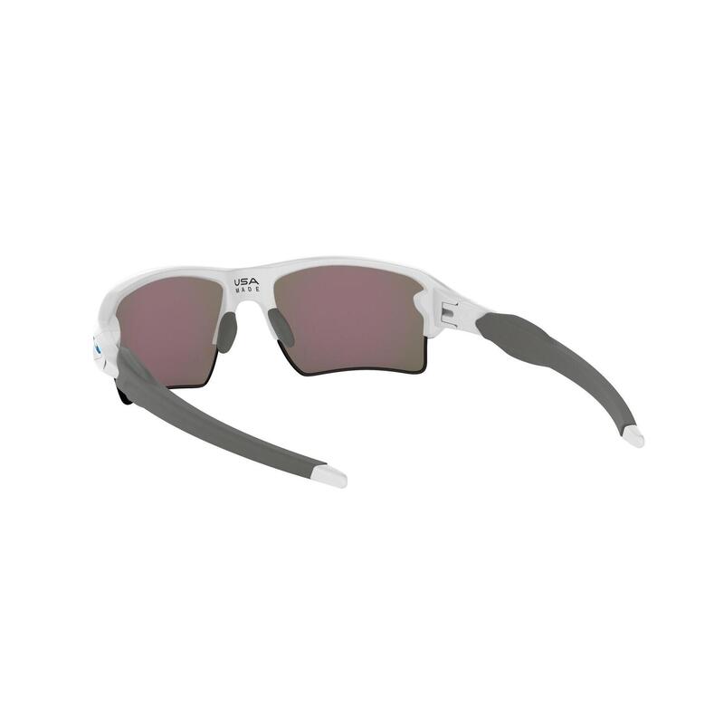 Lunettes de soleil FLAK 2.0 XL blanches, verres PRIZM SAPPHIRE - cat.3 - OAKLEY