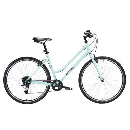 Seconde vie VELO TOUT CHEMIN RIVERSIDE 120 ENJAMBEMENT BAS vert pastel