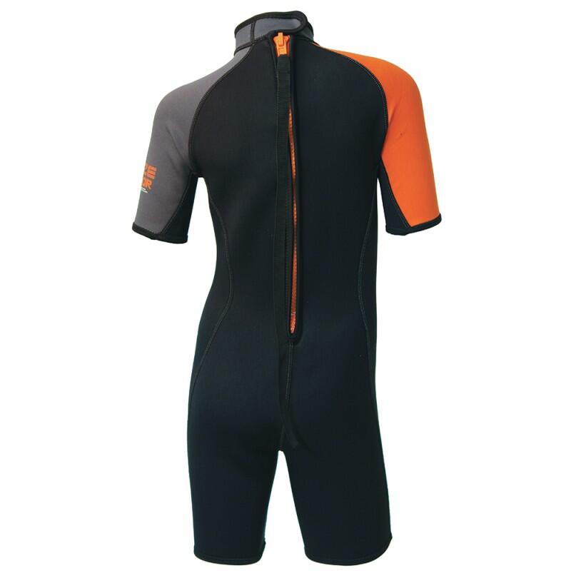 SHORTY ALIZE JUNIOR 3MM WETSUIT SHORTY - BLACK / ORANGE