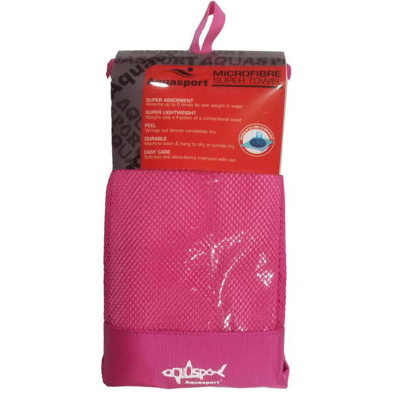 Microfiber Swimming Towel 80x 160 cm - Pink