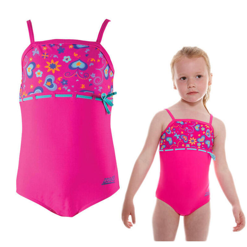 Tots Girl Fun Flower Classicback Swim Suit