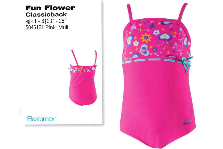 Tots Girl Fun Flower Classicback Swim Suit