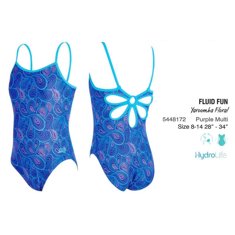 Girls Fluid Fun Yaroomba Floral Swim Suit