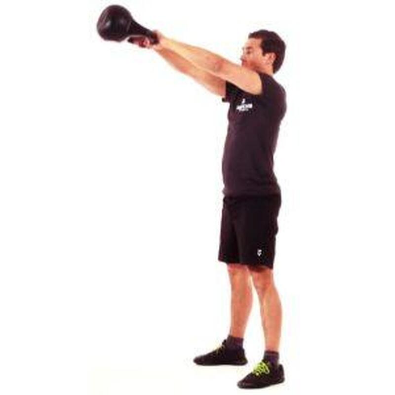 Kettlebell 4 kg/8 kg - Nero - 15 cm - Plastica