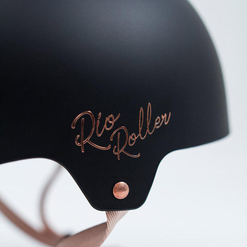 Rose Roller Skating Helmet - Black