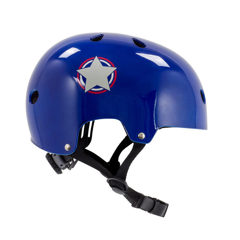 兒童可調節滾軸溜冰頭盔 - 藍色