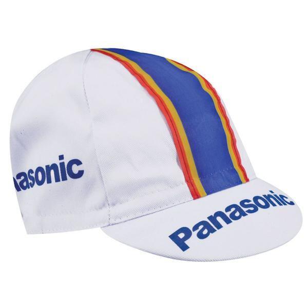 Retro cycle team cap Vintage fixie Panasonic white 1/1