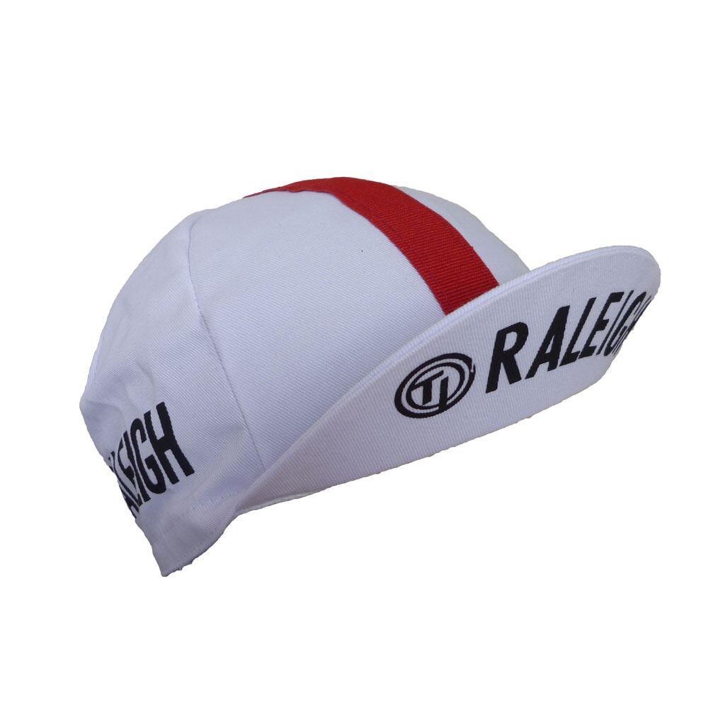 Retro cycle team cap Vintage fixie TI Raleigh white and red 1/1