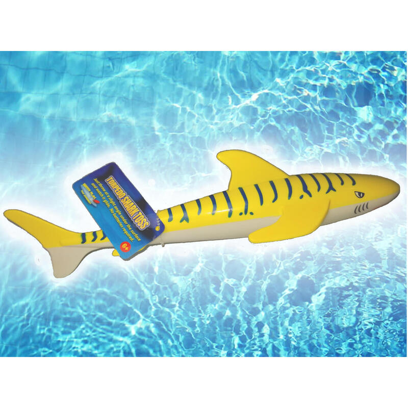 25.5CM 魚雷鯊魚游泳玩具 - 黃色