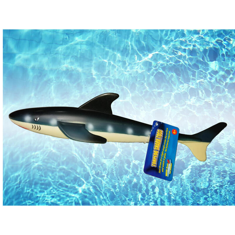 25.5CM 魚雷鯊魚游泳玩具 - 藍色