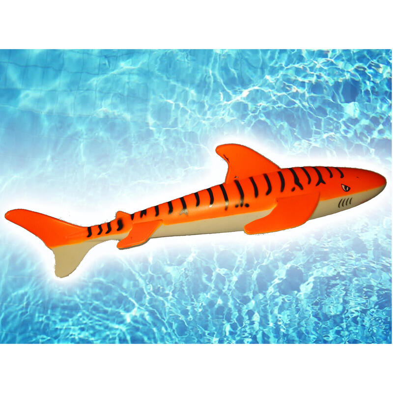 25.5CM 魚雷鯊魚游泳玩具 - 橙色