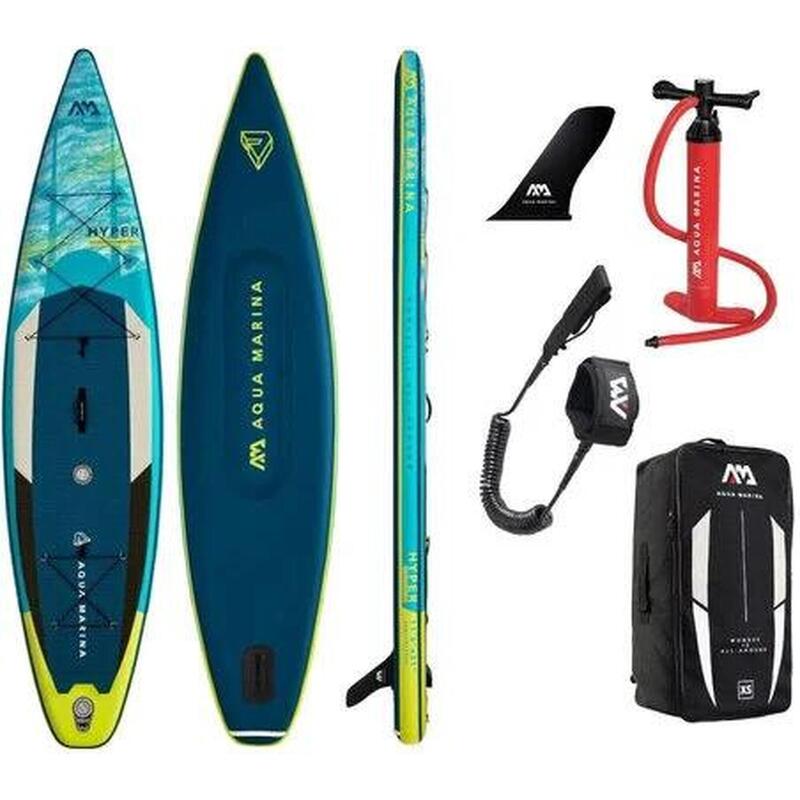 HYPER 12′ 6″ Inflatable Stand Up Paddle Board Set - Blue