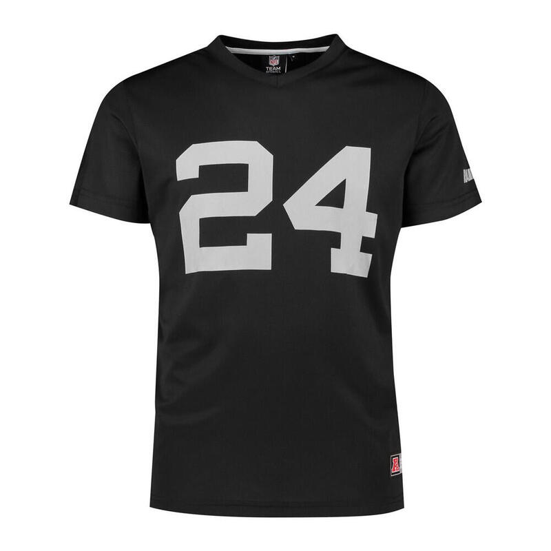 Maillot Noir Homme NFL Raiders Lynch