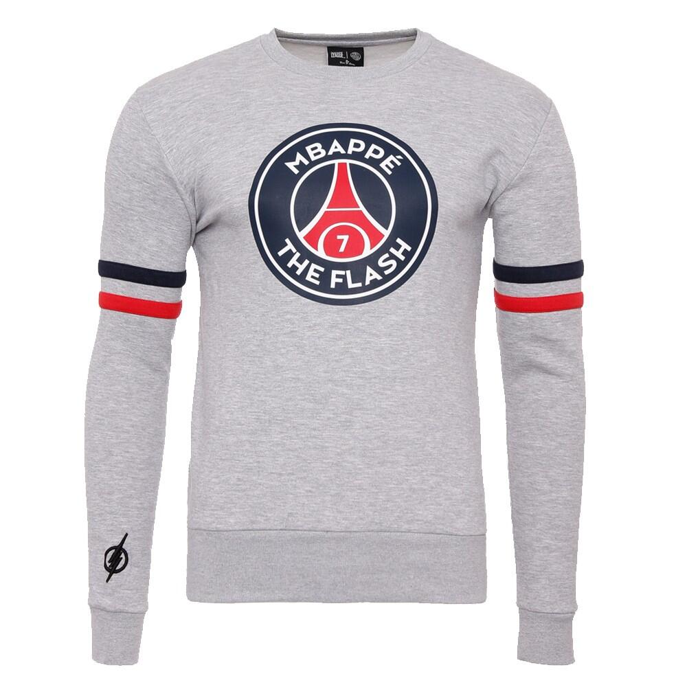 MBappé Sweat gris Homme PSG x Justice League 1/3