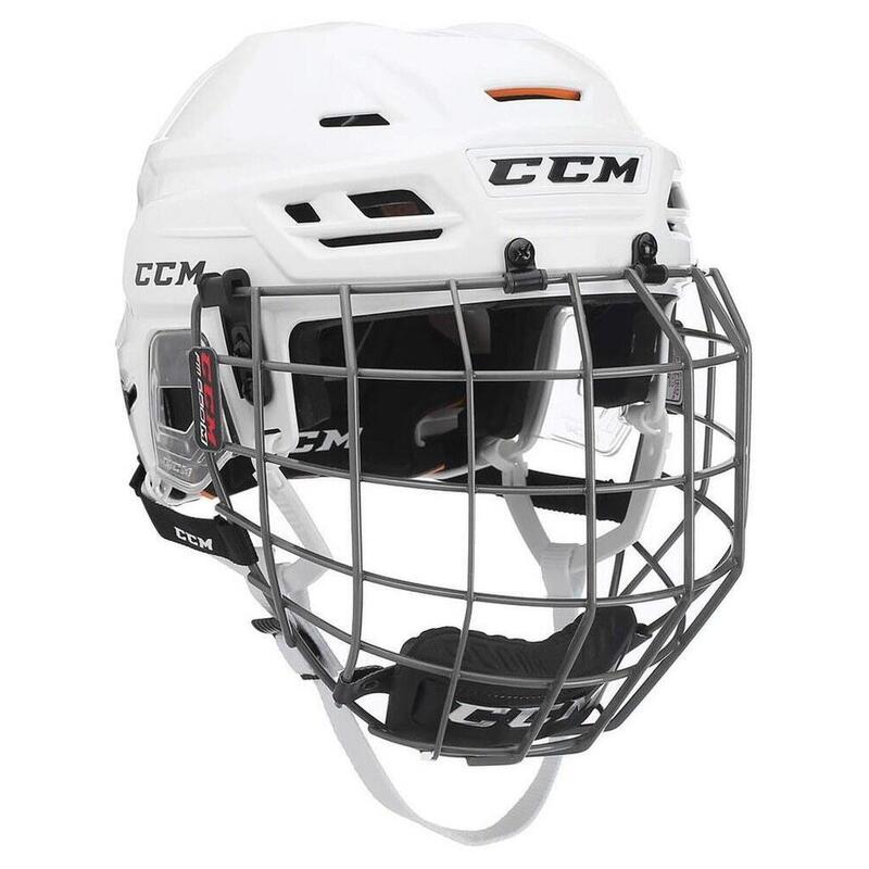 Eishockey-Helm Weiß Erwachsene CCM TACKS 710 Combo