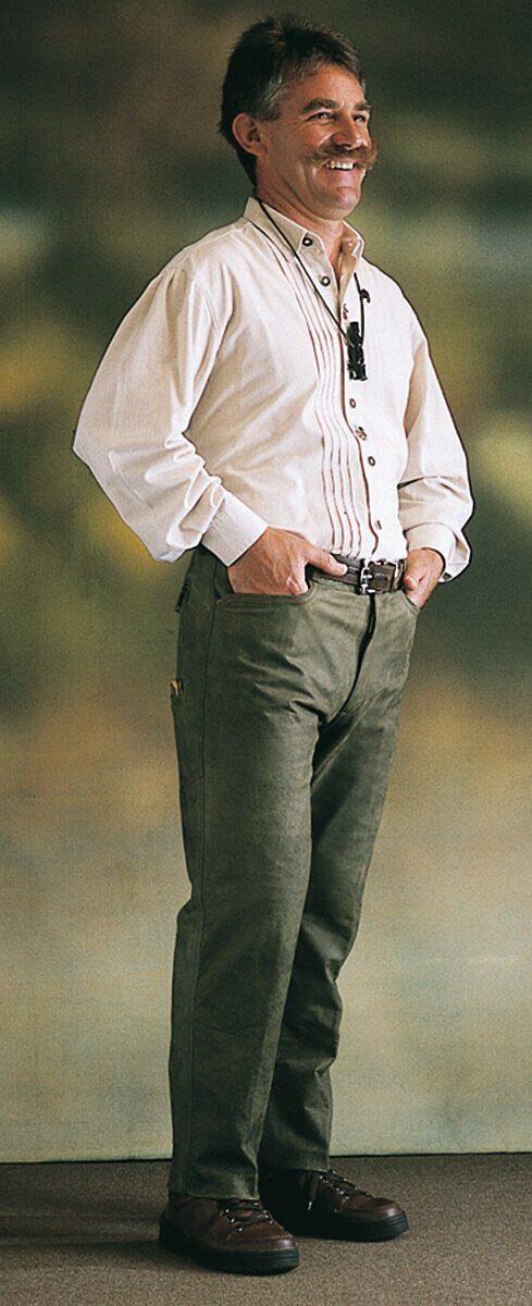 La Chasse® Jagd Lederhose aus Büffelleder Herren Büffellederhose Jagdhose 3/5