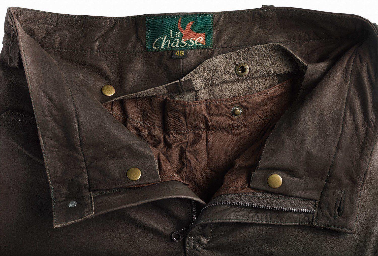 La Chasse® Jagd Lederhose aus Büffelleder Herren strapazierfähig Jagdhose 3/5