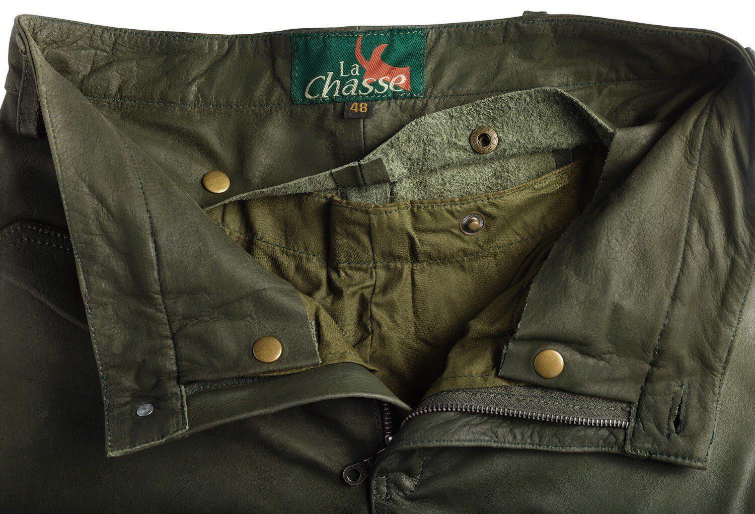 La Chasse® Jagd Lederhose aus Büffelleder Herren strapazierfähig Jagdhose 3/5