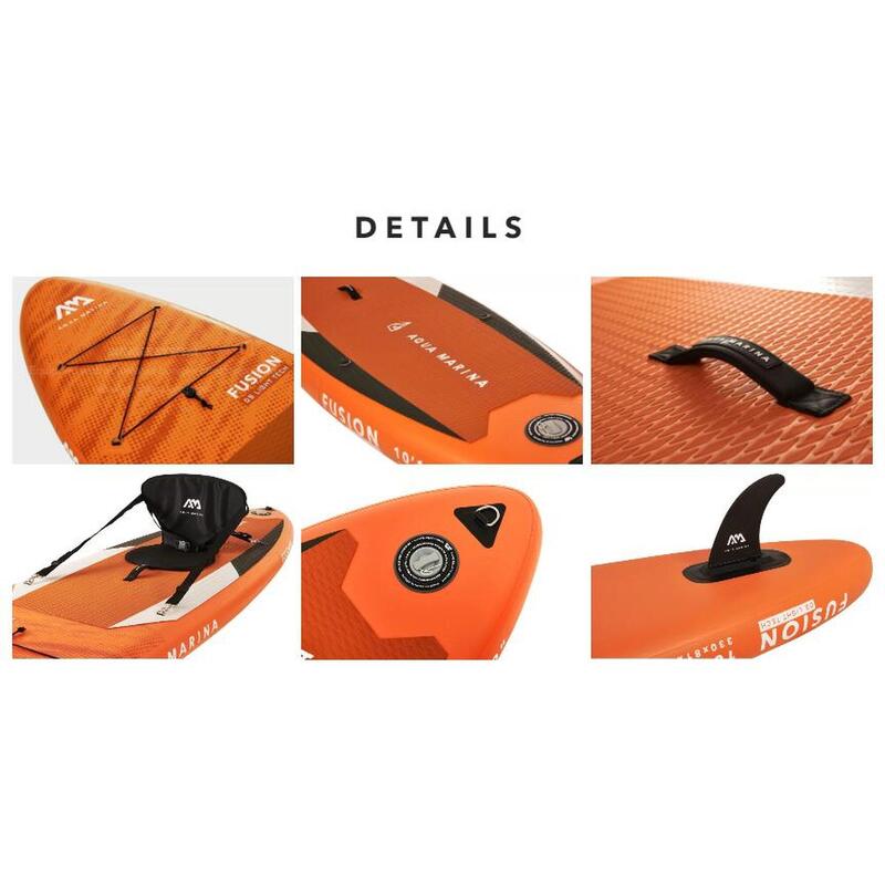 FUSION Inflatable Stand Up Paddle Board Set - Orange