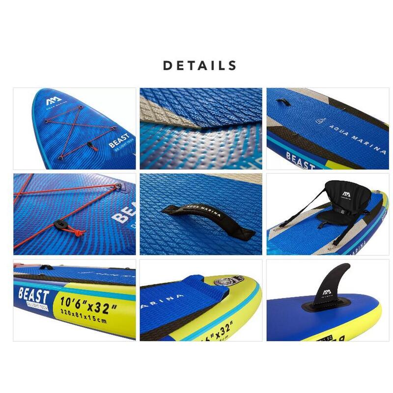 BEAST Inflatable Stand Up Paddle Board Set - Blue
