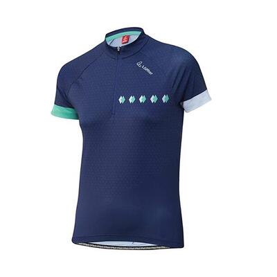Wielrenshirt korte mouwen w bike jersey hz rise dames - blauw
