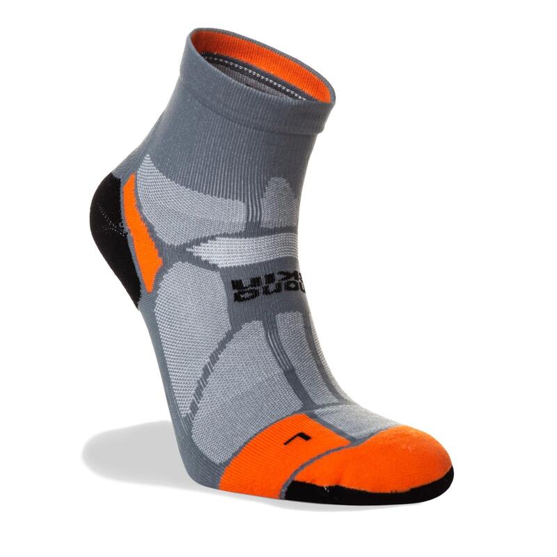 Hilly Marathon Fresh Anklet - Oranje/Grijs - Standaard sok (L/R)