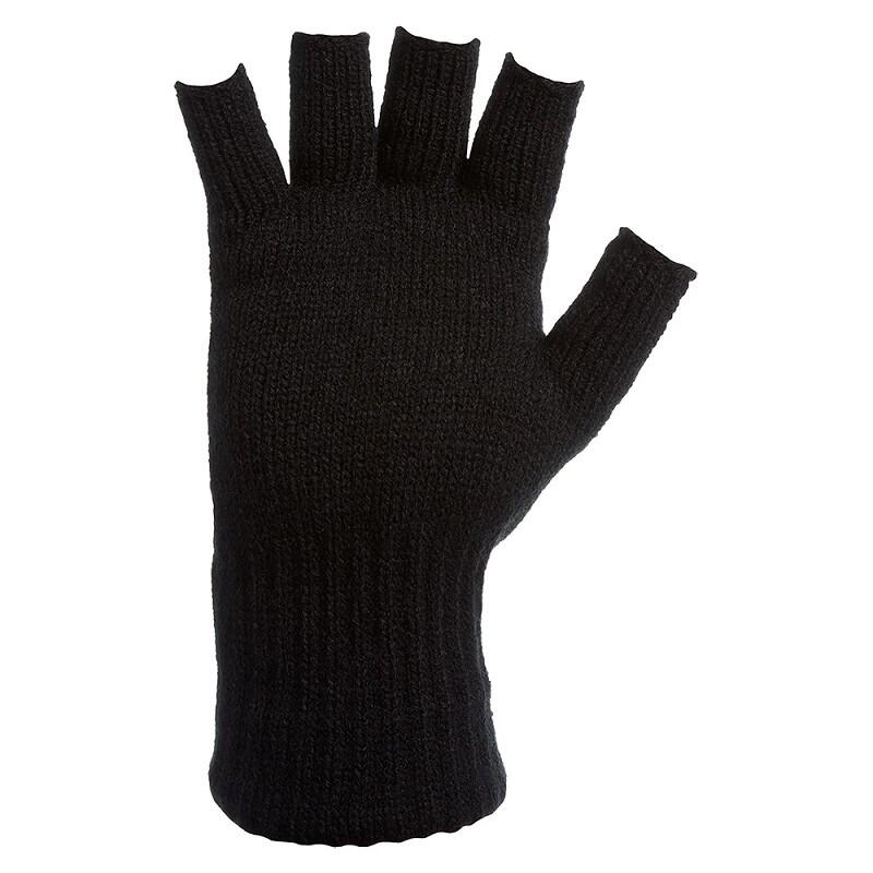 Heat Keeper vingerloze heren thermo handschoenen zwart